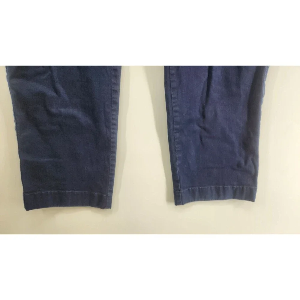 J.CREW Mens 34X30 Navy‎ Blue Flex Straight Chino Cotton Pants